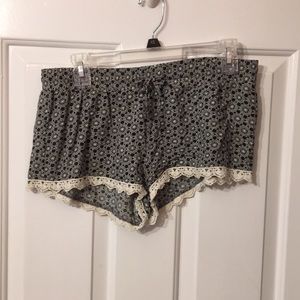 Black and white pattern shorts